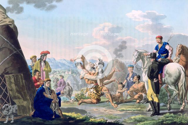 'Mongolian Fight', 1813. Artist: E Scotnikoff