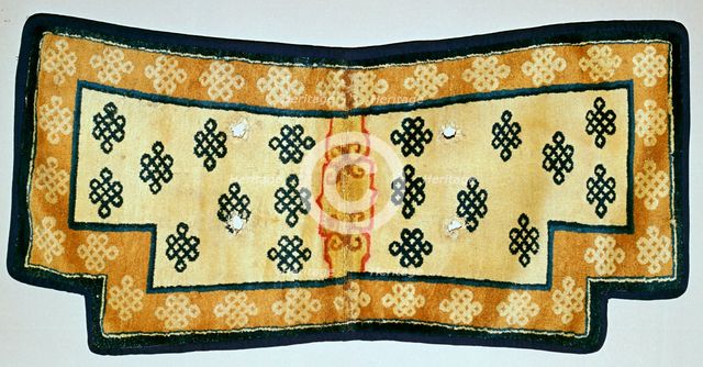 Mongolian saddle-rug with an 'endless knot' design, 15th century. Artist: Unknown