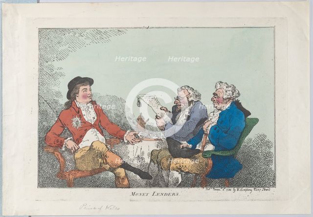 Money Lenders, November 8, 1784., November 8, 1784. Creator: Thomas Rowlandson.