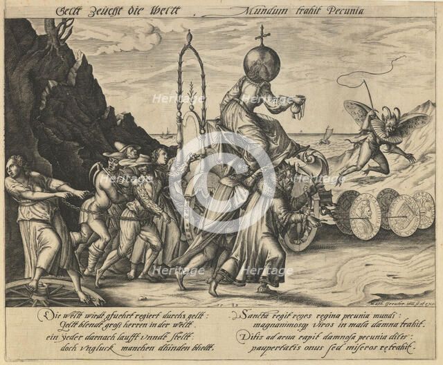 Money rule the world, 1589. Artist: Greuter, Mathias (1564-1638)
