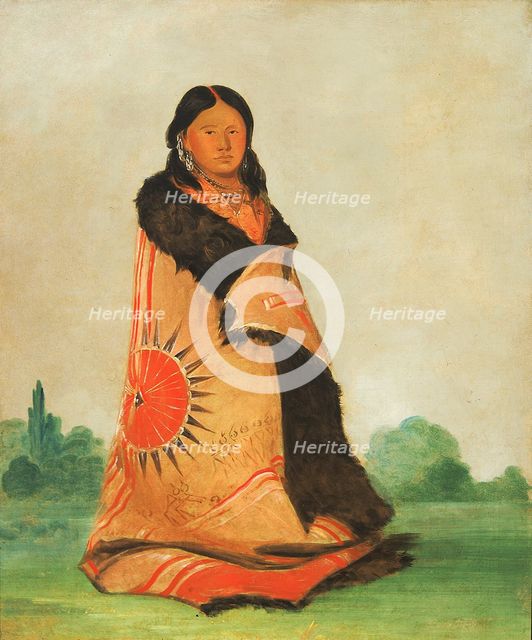 Mong-shóng-sha, Bending Willow, Wife of Great Chief, 1832. Creator: George Catlin.