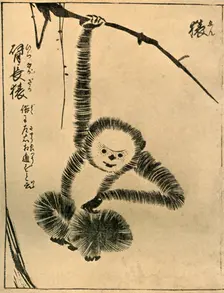 Monkey, 1720, (1924). Creator: Tachibana Morikuni