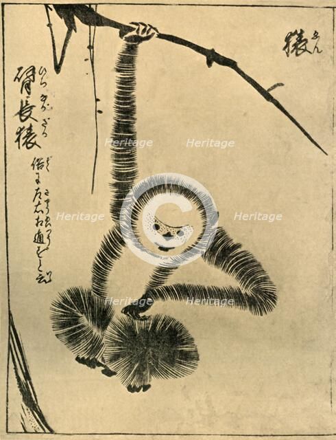 Monkey, 1720, (1924).  Creator: Tachibana Morikuni.