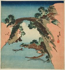 Monkey Bridge, Japan, c. 1830/44. Creator: Katsushika Taito