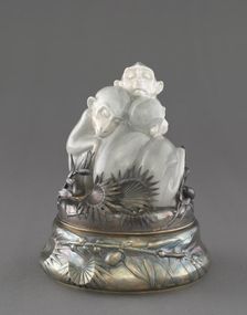 Monkey Figure, c. 1900-25. Creator: Ingeborg Plockross-Iminger (Danish, 1872-1962); Bing & Grøndahl (Danish, est. 1853)