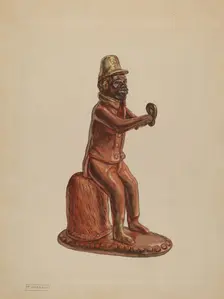 Monkey Statuette, c. 1937. Creator: Frank Fumagalli