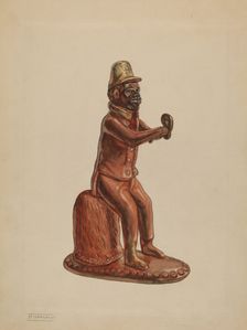 Monkey Statuette, c. 1937. Creator: Frank Fumagalli