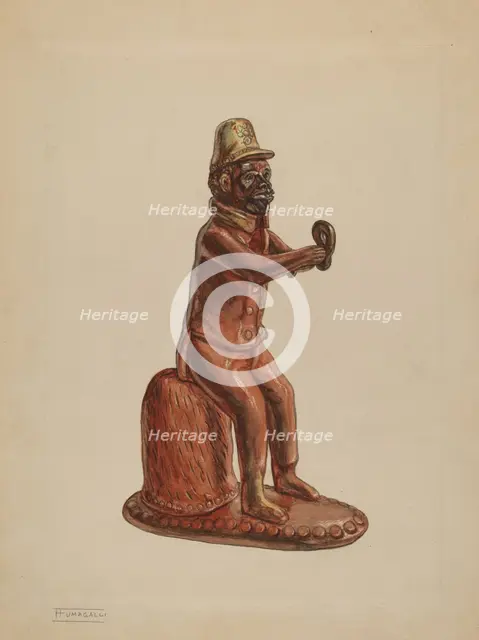 Monkey Statuette, c. 1937. Creator: Frank Fumagalli.
