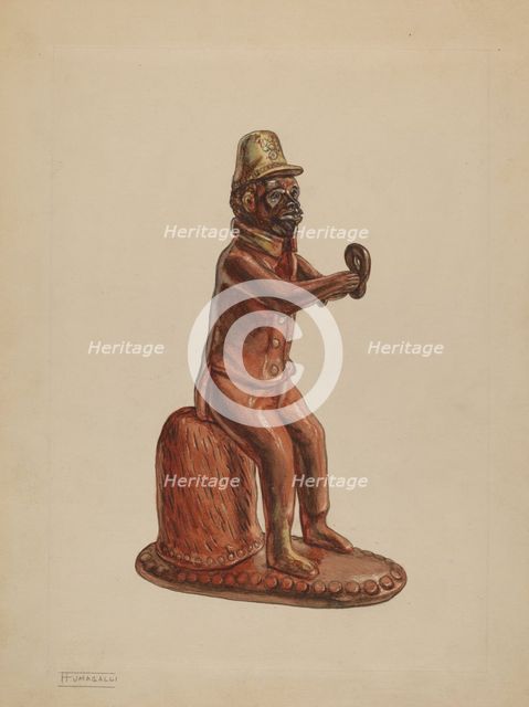 Monkey Statuette, c. 1937. Creator: Frank Fumagalli.
