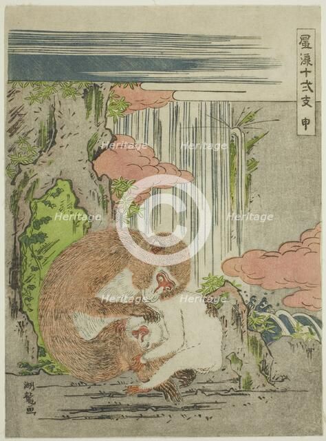 Monkey (Saru), from the series "Fashionable Twelve Signs of the Zodiac (Furyu...", c. 1773/75. Creator: Isoda Koryusai.