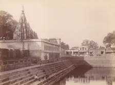 Monkey Temple, Benares, 1860s-70s. Creator: Unknown