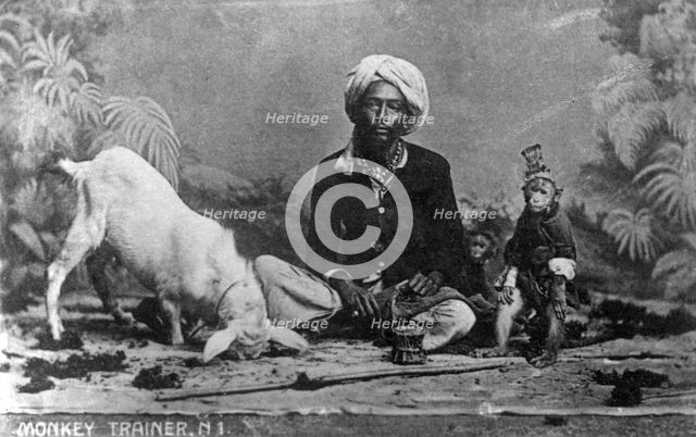 Monkey trainer, India, 20th century. Artist: Unknown