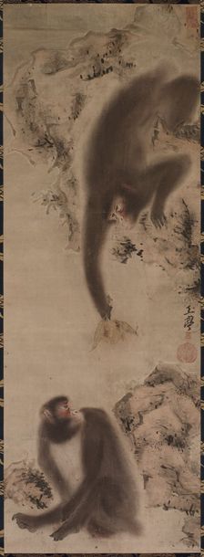 Monkeys, c. 1800. Creator: Gyokutei Katsu (Japanese)