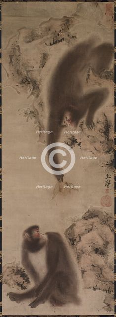 Monkeys, c. 1800. Creator: Gyokutei Katsu (Japanese).