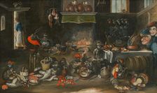 Monkeys in the Kitchen, 1620-1640. Creator: Circle of Frans Francken II