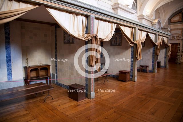 Monks cells in the monastery of Mafra National Place (Palacio de Mafra), Mafra, Portugal, 2009. Creator: Samuel Magal.