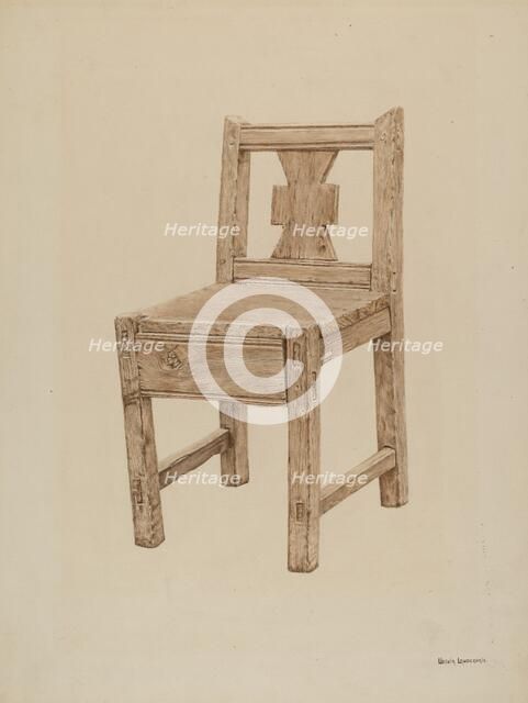 Monk's Chair, 1939. Creator: Ursula Lauderdale.