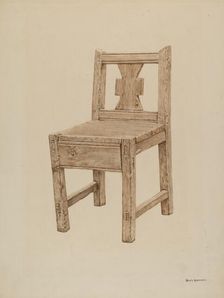 Monk's Chair, 1939. Creator: Ursula Lauderdale