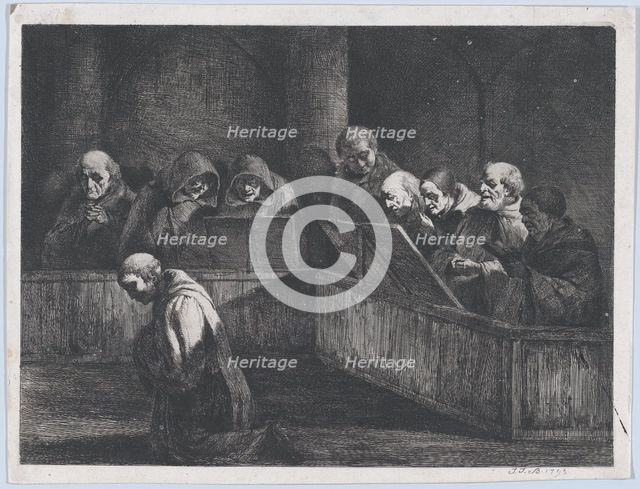 Monks Chanting, 1795. Creator: Jean-Jacques de Boissieu.