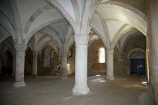 Monks hall with Gothic vault, Monastery of Alcobaca, Alcobaca, Portugal, 2009. Artist: Samuel Magal
