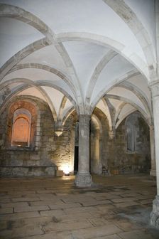 Monks hall with Gothic vault, Monastery of Alcobaca, Alcobaca, Portugal, 2009. Artist: Samuel Magal