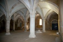 Monks hall with Gothic vault, Monastery of Alcobaca, Alcobaca, Portugal, 2009. Creator: Samuel Magal