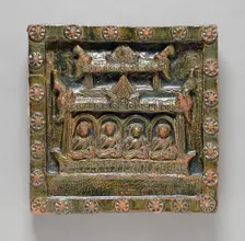 Monks in a Temple Holding the Third Buddhist Council, c.1791. Creator: Unknown