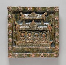 Monks in a Temple Holding the Third Buddhist Council, c.1791. Creator: Unknown
