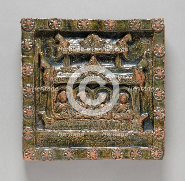Monks in a Temple Holding the Third Buddhist Council, c.1791. Creator: Unknown.