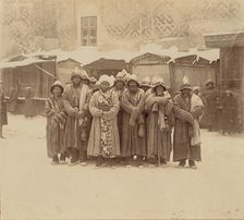 Monks in Kalandar-Khane, Samarkand, between 1905 and 1915. Creator: Sergey Mikhaylovich Prokudin-Gorsky