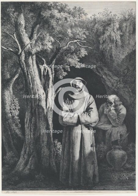 Monks in the Desert, 1797. Creator: Jean-Jacques de Boissieu.
