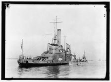 Monitor USS Tallahassee with submarines K-6 and K-5 at Hampton Roads, Virginia, Dec 10, 1916, 6189. Creator: Harris & Ewing