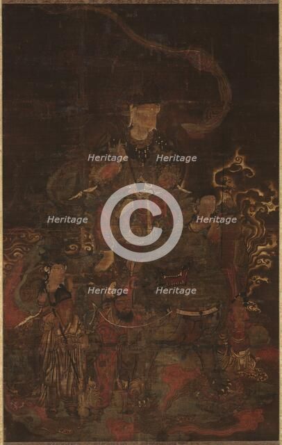 Monju and Attendants, 1200s. Creator: Unknown.