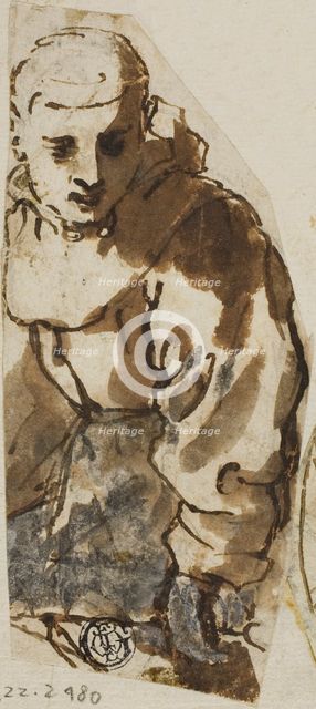 Monk Turning Sideways, n.d. Creator: Andrea Lilio.