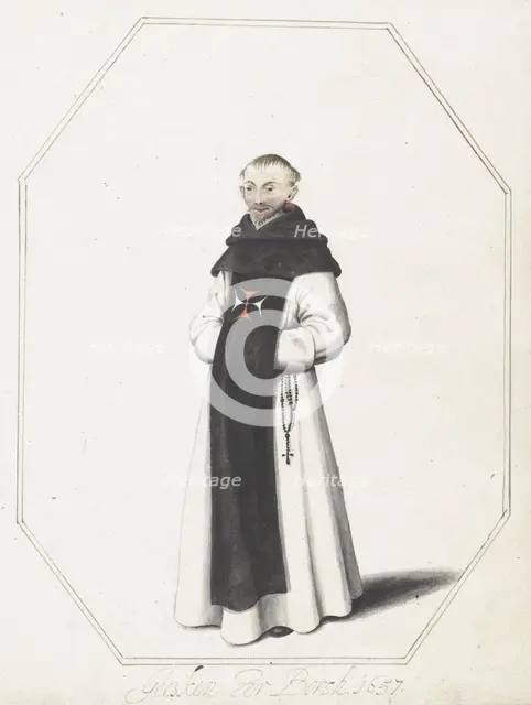 Monk with rosary beads, 1657.  Creator: Gesina ter Borch.