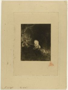 Monk at Prayer, 1843. Creator: Charles Emile Jacque