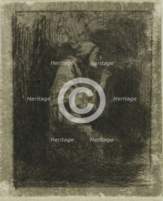 Monk at Prayer, n.d. Creator: Charles Emile Jacque.