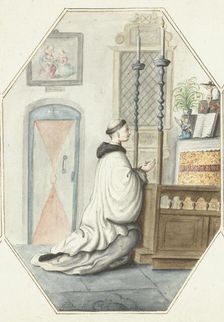 Monk kneeling at an altar, 1657. Creator: Gesina ter Borch