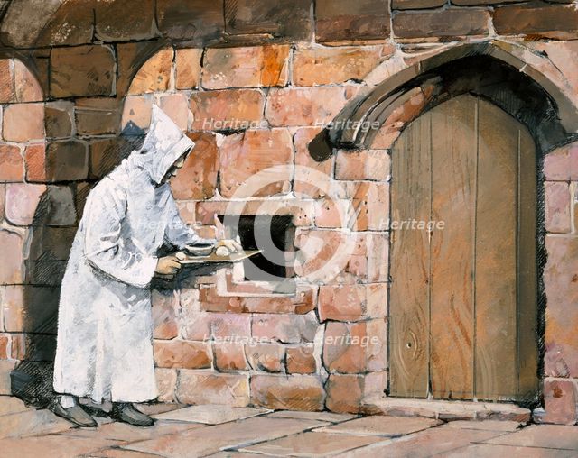 Monk, Mount Grace Priory, c14th century, (c1990-2010). Creator: Ivan Lapper.