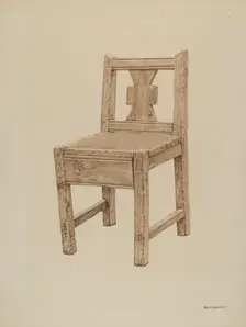 Monk's Chair, 1939. Creator: Ursula Lauderdale