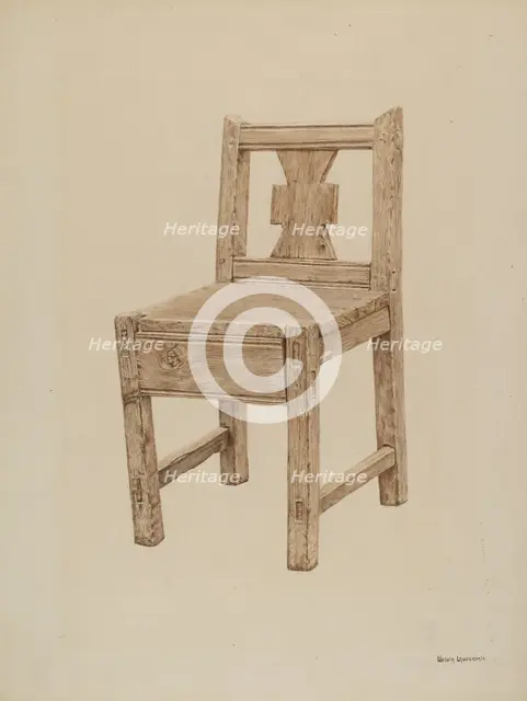 Monk's Chair, 1939. Creator: Ursula Lauderdale.