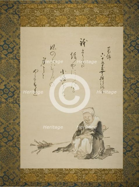 Monk Selling Ceremonial Tea Whisks, Japan, c. 1802. Creator: Hokusai.