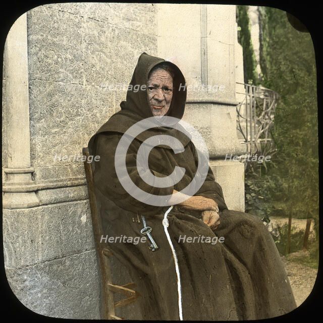 Monk, Sicily, Italy, late 19th or early 20th century. Artist: L Toms