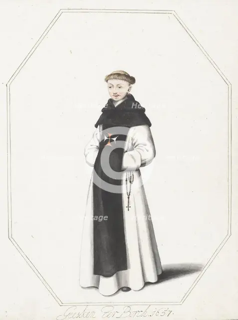 Monk standing, 1657. Creator: Gesina ter Borch.