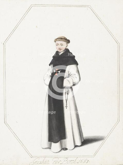 Monk standing, 1657. Creator: Gesina ter Borch.