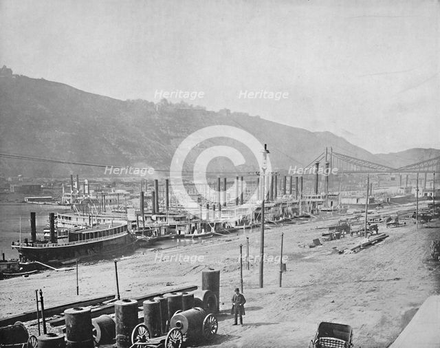 'Monongahela Wharf, Pittsburgh, Pennsylvania', c1897. Creator: Unknown.