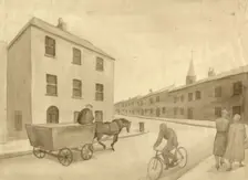 Monochrome street scene, 1951. Creator: Shirley Markham
