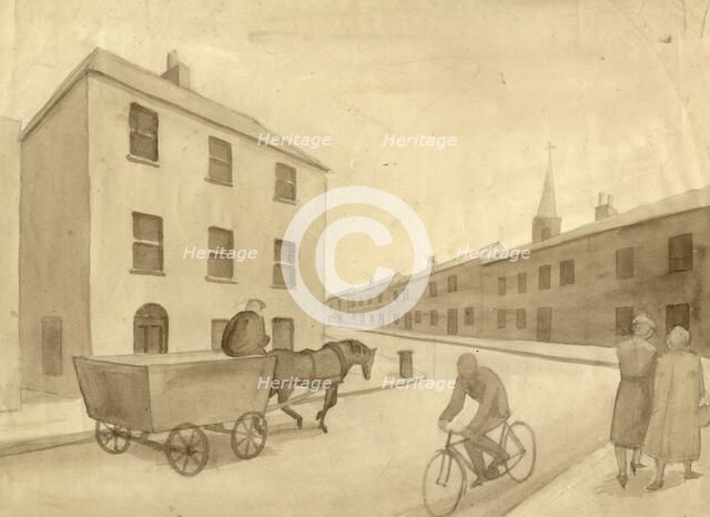 Monochrome street scene, 1951. Creator: Shirley Markham.