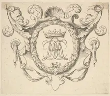 Monogram Crowned. Creator: Claude Mellan