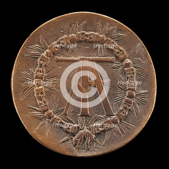 Monogram FA Circled by the Collar of the Golden Fleece [reverse], 1522/1523. Creator: Unknown.